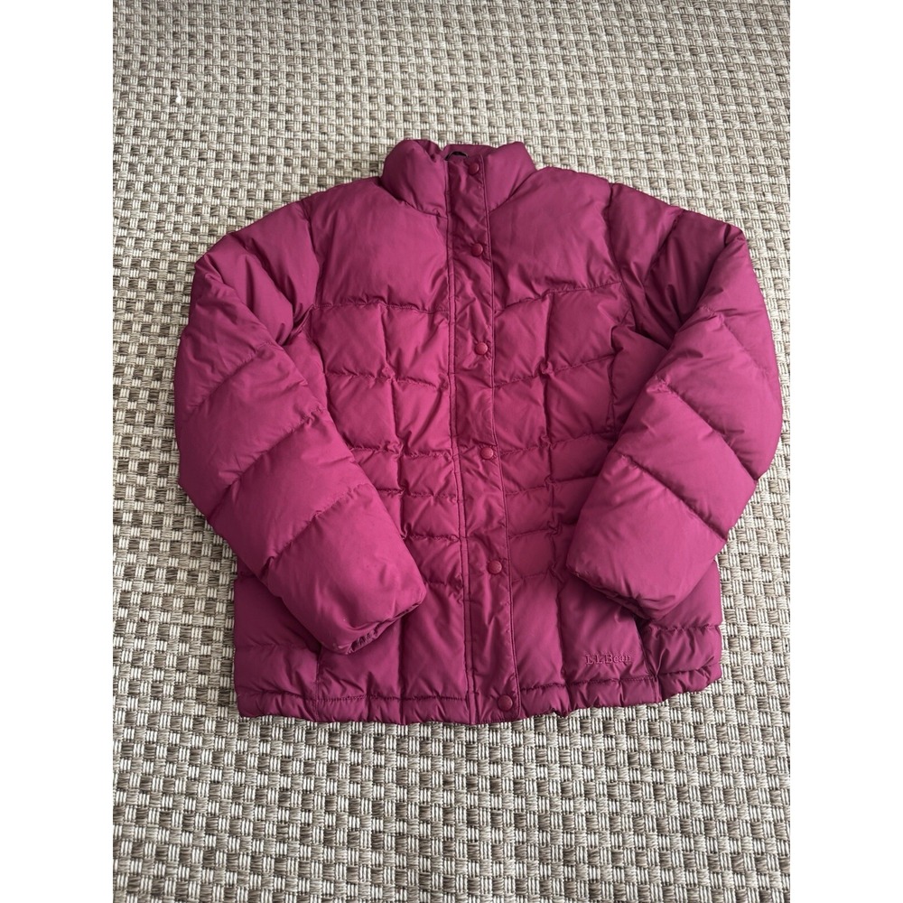 LL Bean DownTek Down Puffer Jacket Womens Size Large Pink Pertek‎ Classic EUC